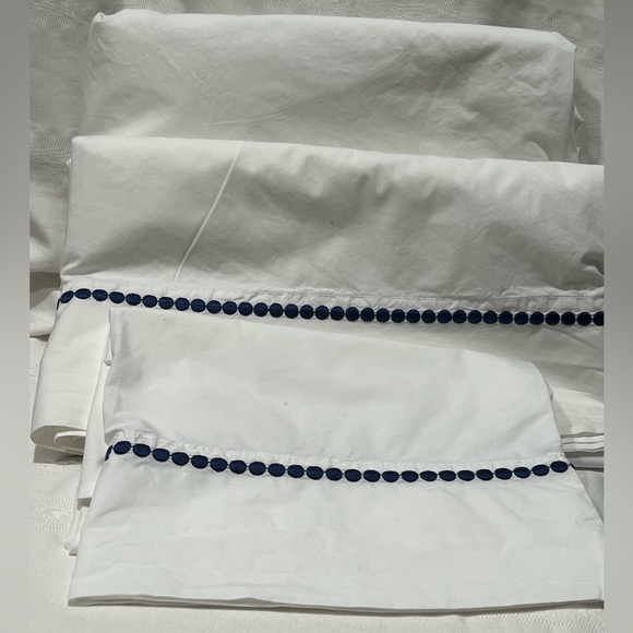 Pottery Barn PEARL Cotton FULL SIZE, FLAT, FITTED, SHEETS, ONE PILLOW CASE. - Picture 1 of 4